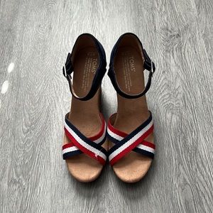 Toms Strappy Election Charms Wedge